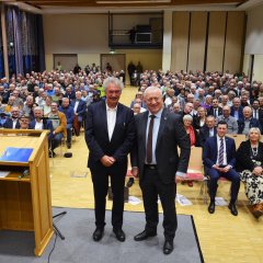 Jean Asselborn, ehemals Außenminister in Luxemburg, und Bürgermeister Aloysius Söhngen